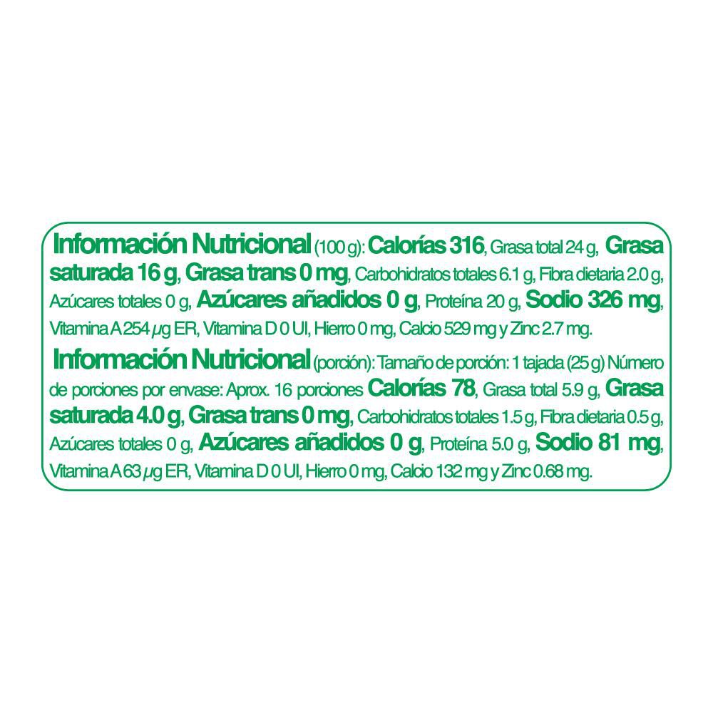 Queso doble crema LA FLORIDA tajado (400  gr) img #3