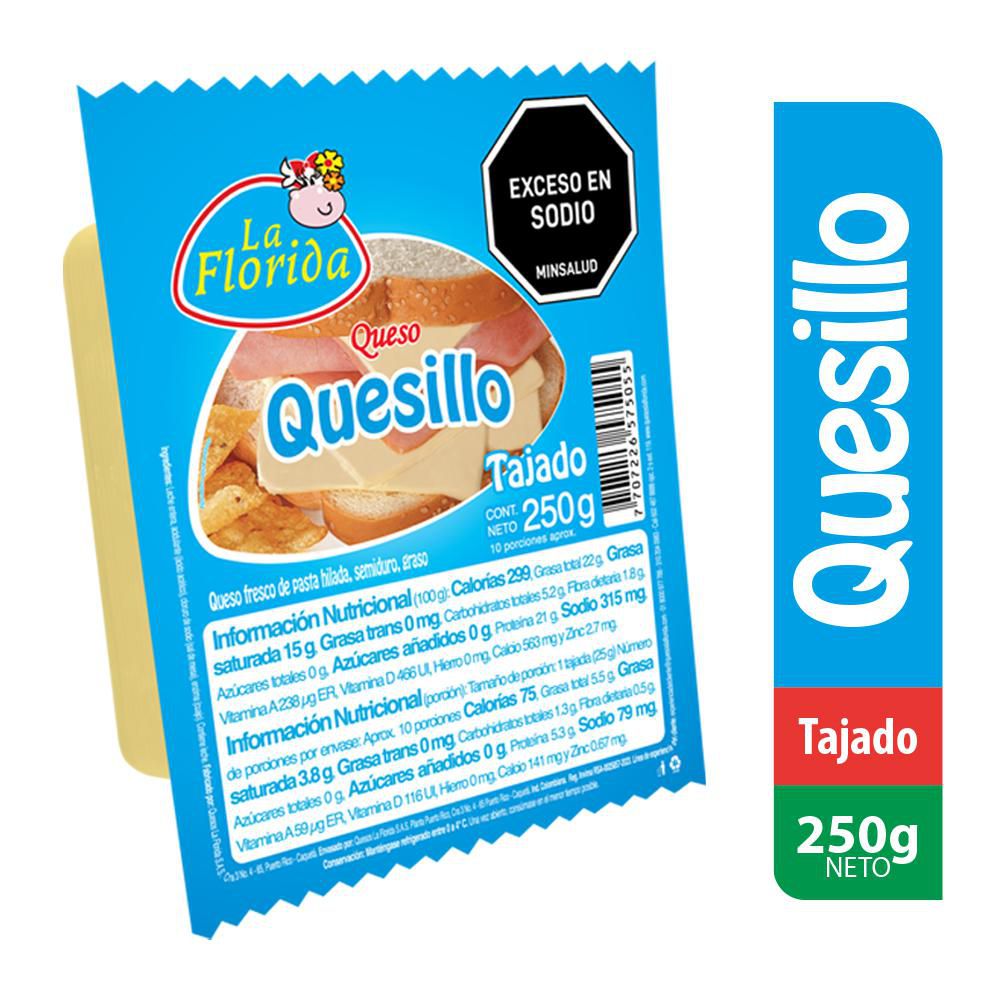 Queso quesillo LA FLORIDA tajado (250  gr) img #1