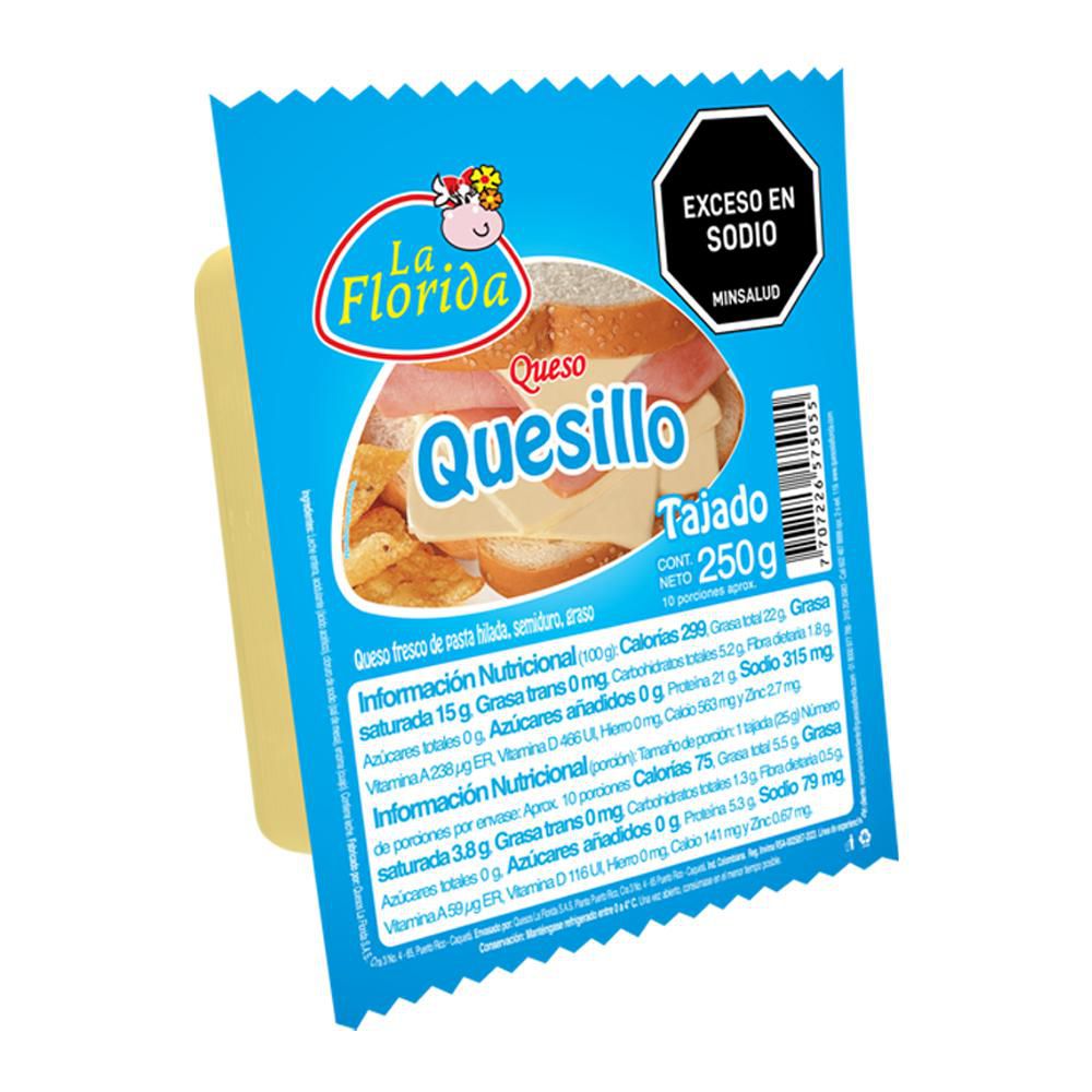 Queso quesillo LA FLORIDA tajado (250  gr) img #2