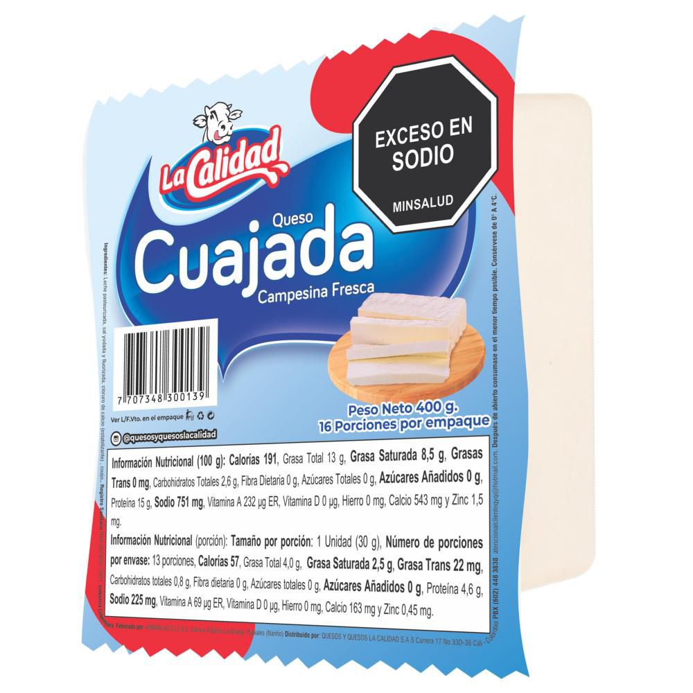 Cuajada LA CALIDAD campesina (400  gr) img #1