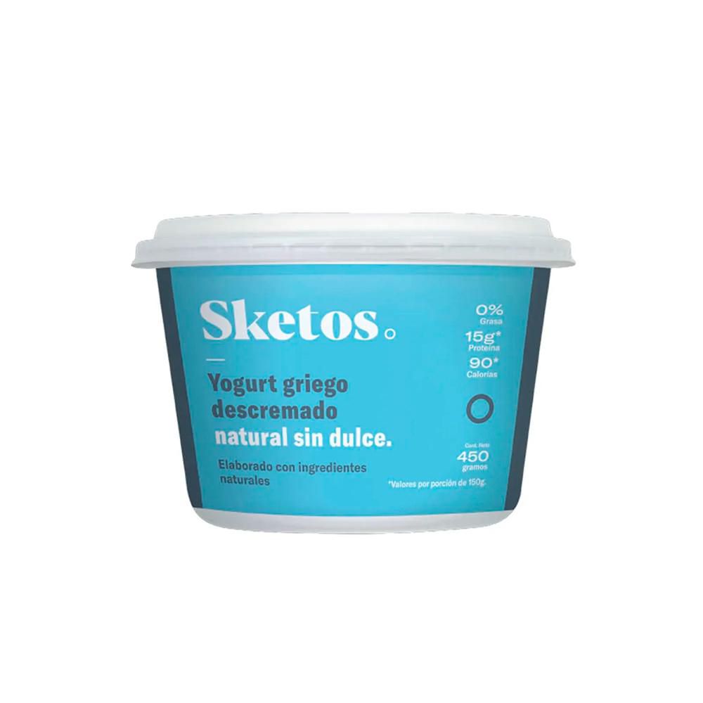 Yogurt griego SKETOS descremado natural sin dulce (433  ml) img #1