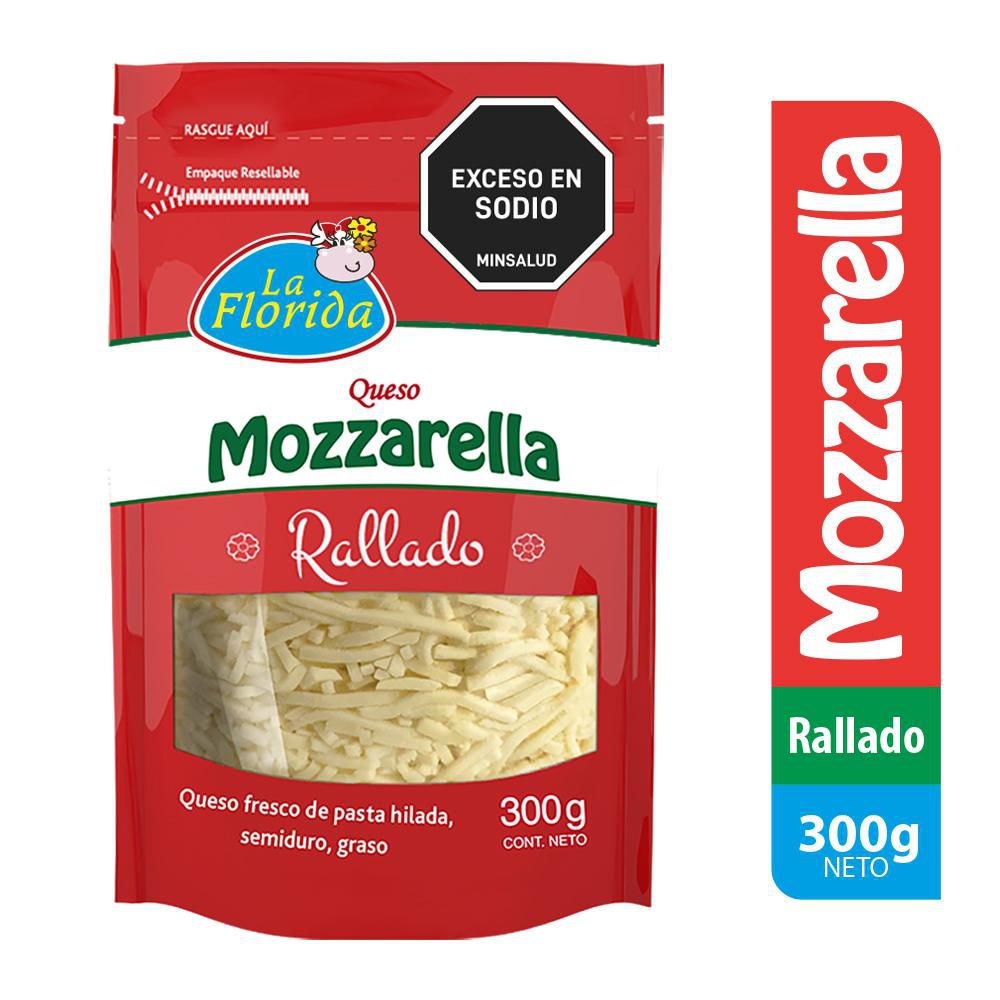 Queso mozzarella LA FLORIDA rallado (300  gr) img #1