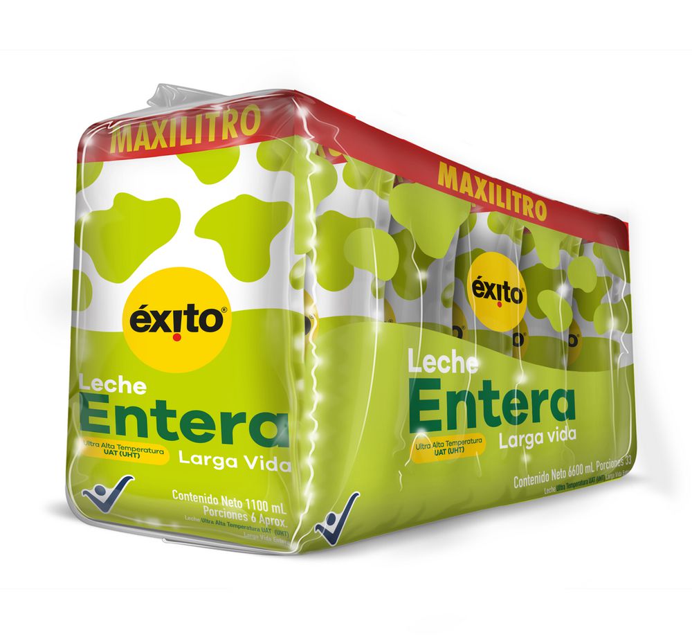 Leche  EXITO MARCA PROPIA entera maxilitro x6und (6600  ml) img #1