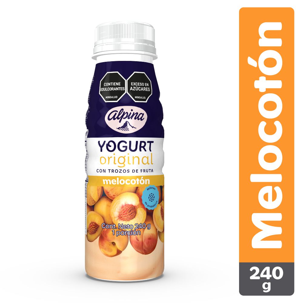 Yogurt ALPINA con trozos fruta sabor a melocotón (240  gr) img #1