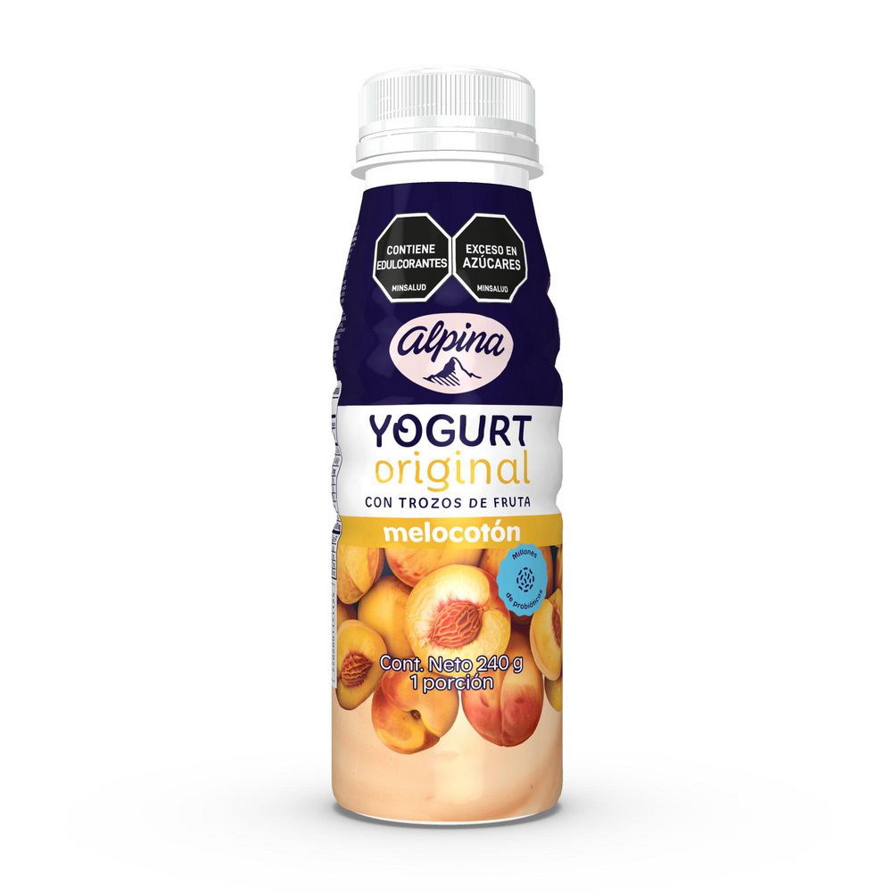 Yogurt ALPINA con trozos fruta sabor a melocotón (240  gr) img #2