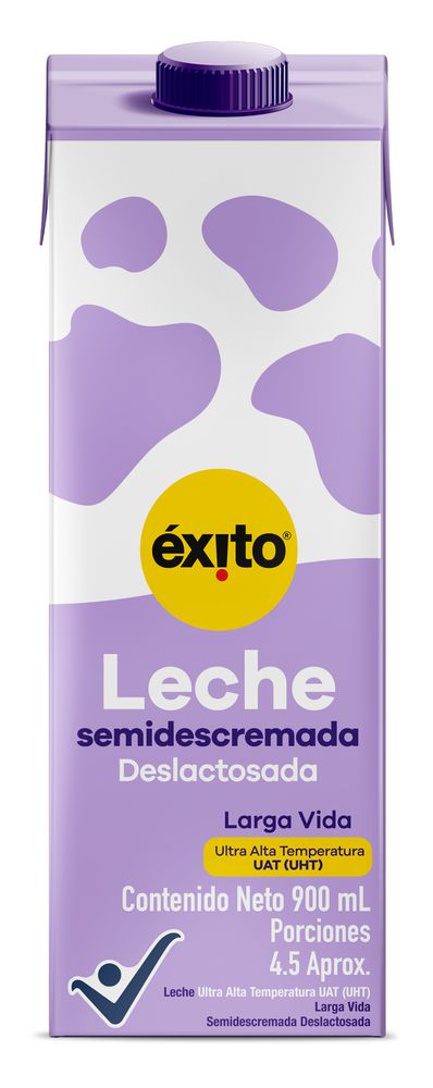 Leche EXITO MARCA PROPIA en caja semi deslactosada (900  ml) img #1