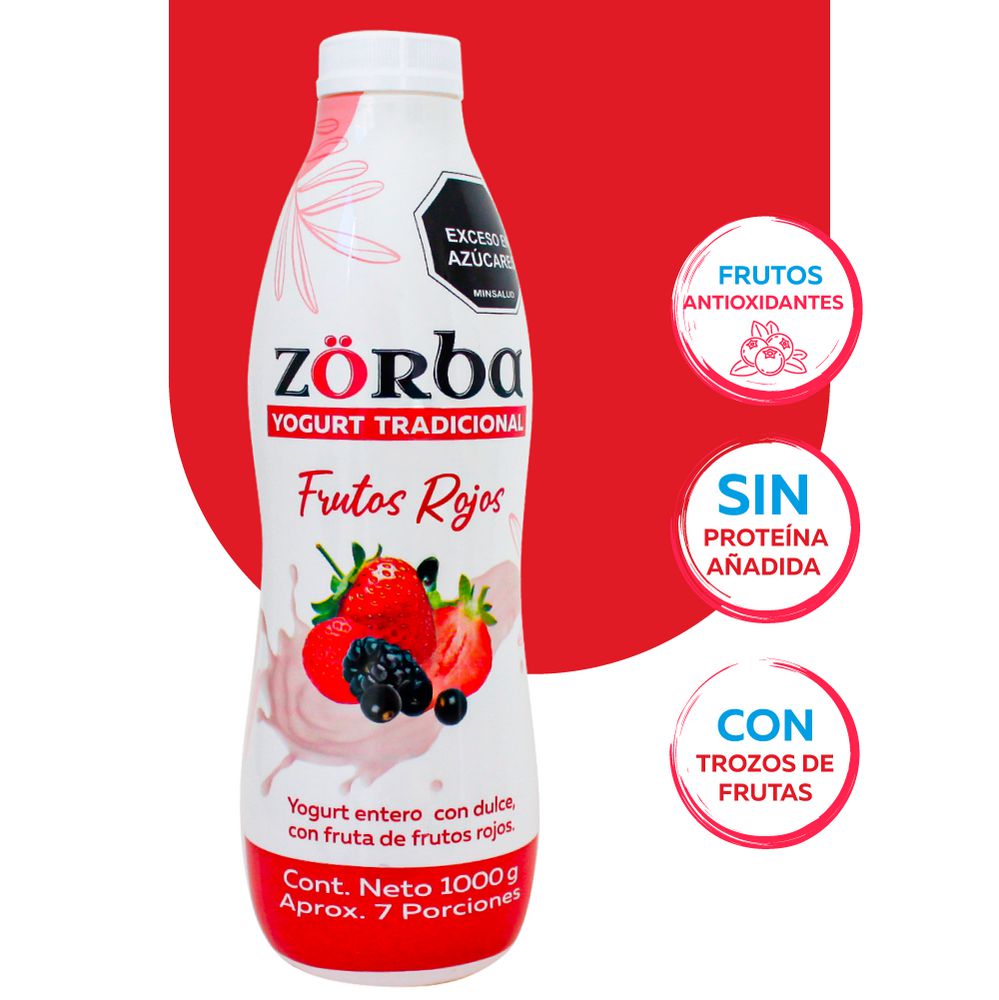 Yogurt ZORBA dulce frutos rojos (1000  gr) img #2