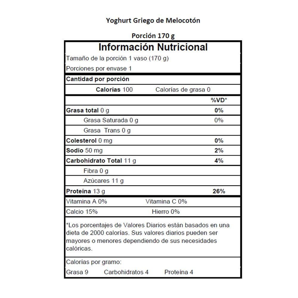 Yogurt griego PASCO con melocotón (164.25  ml) img #2
