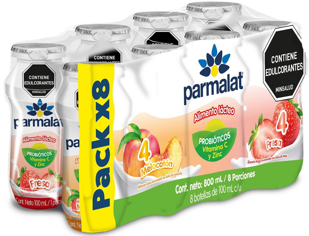 Alimento lácteo PARMALAT lácteo fermentado dulce fresa (8  UNIDAD) img #2