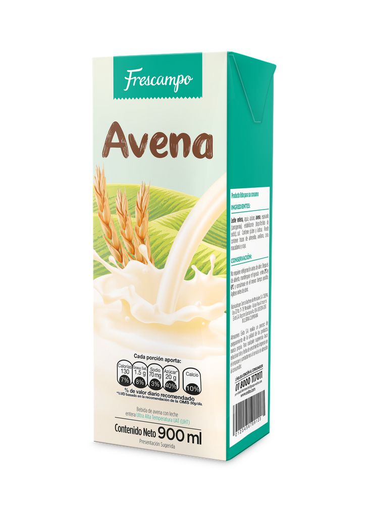 Avena FRESCAMPO con leche entera (900  ml) img #1