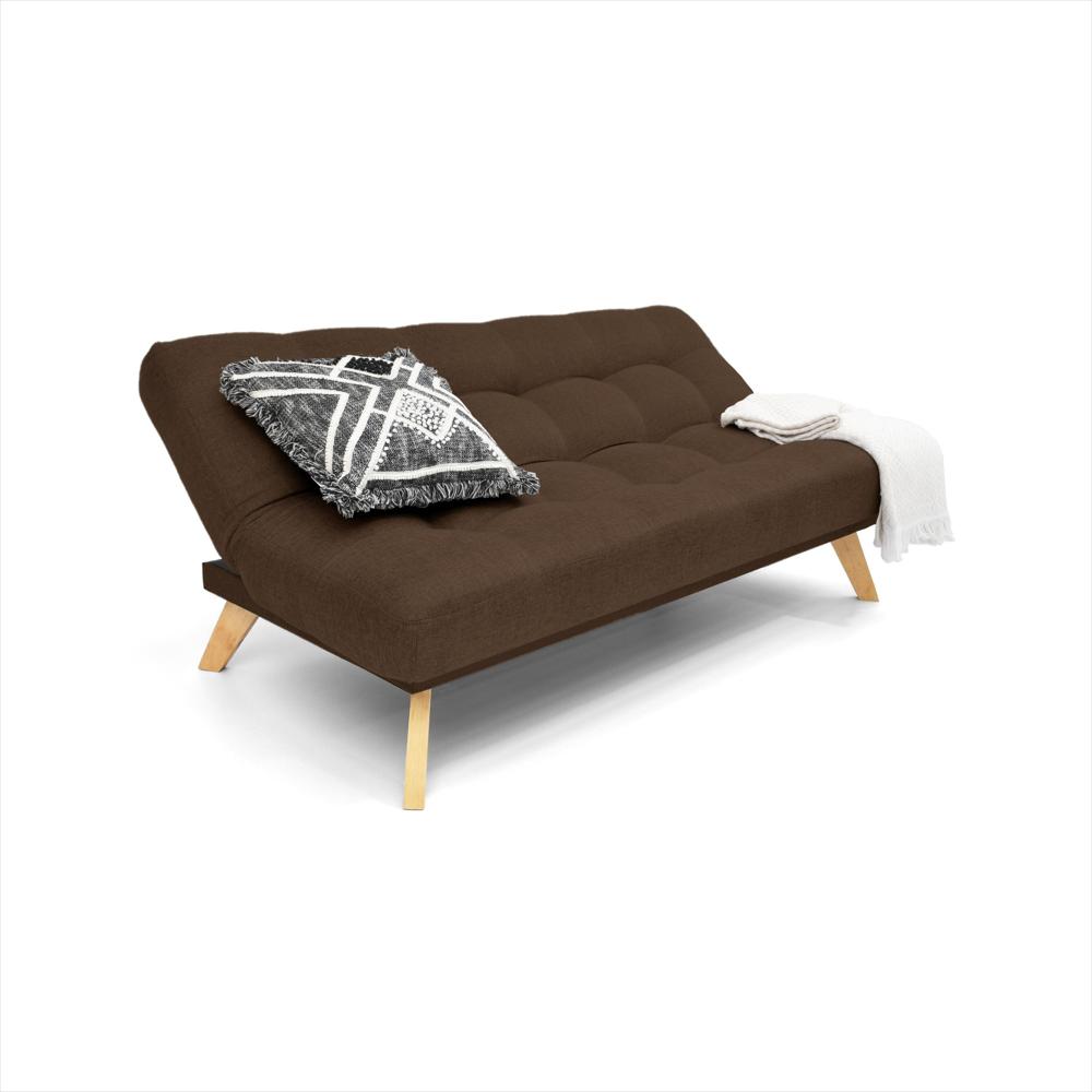Sofa Cama Porto Reclinable 3 Posiciones 85X182x85 Tela Chocolate img #2