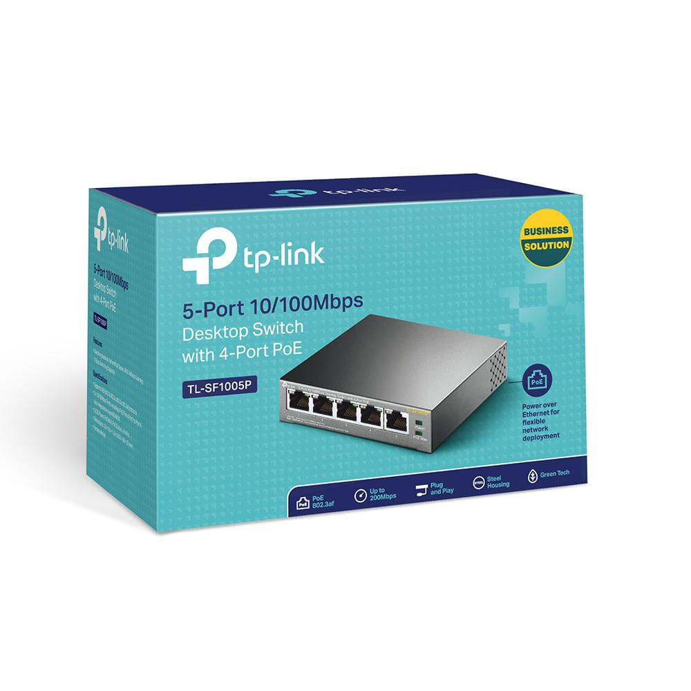 Tp-Link Tl-Sf1005p Switch 5 Puertos 4 Poe Base 100 Mbps 58W img #4