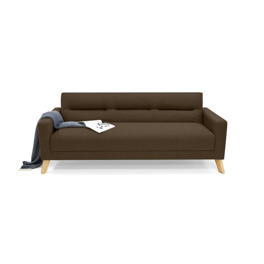 Sofa Cama Sion 206X90x82 Reclinable Tela Poliester Chocolate img #1
