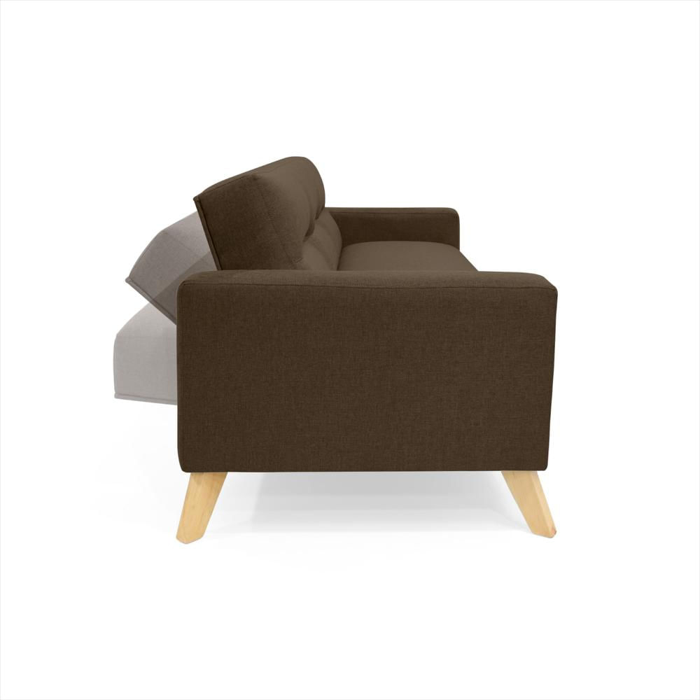 Sofa Cama Sion 206X90x82 Reclinable Tela Poliester Chocolate img #2