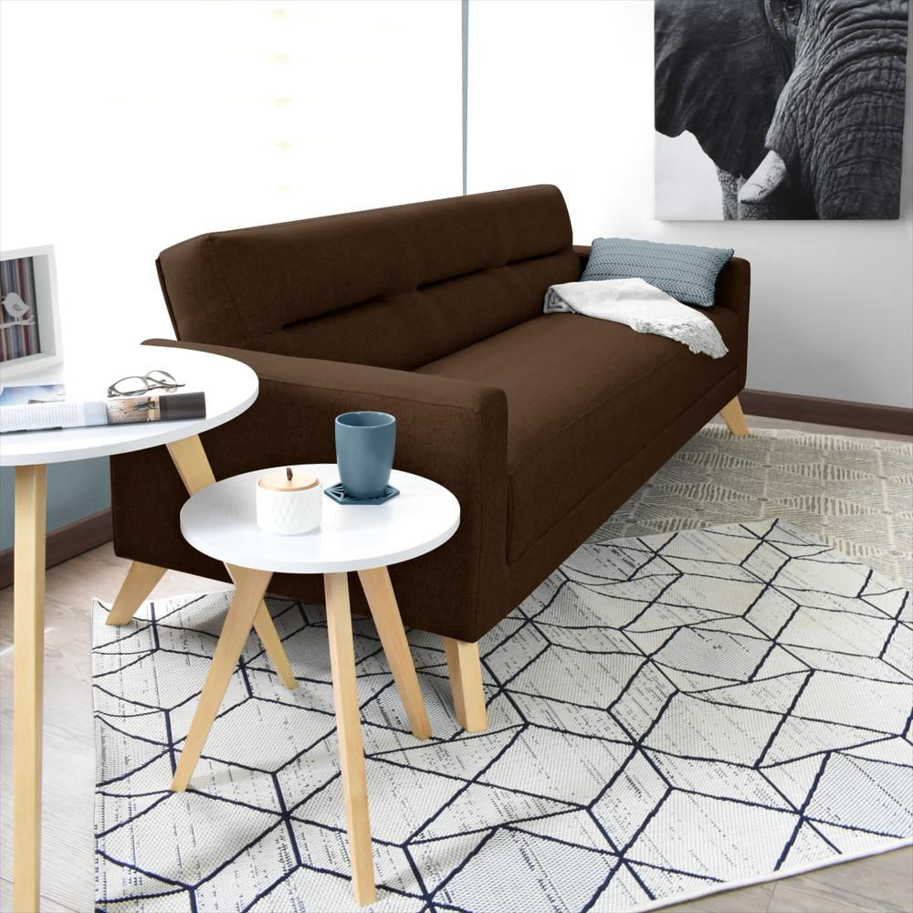 Sofa Cama Sion 206X90x82 Reclinable Tela Poliester Chocolate img #4