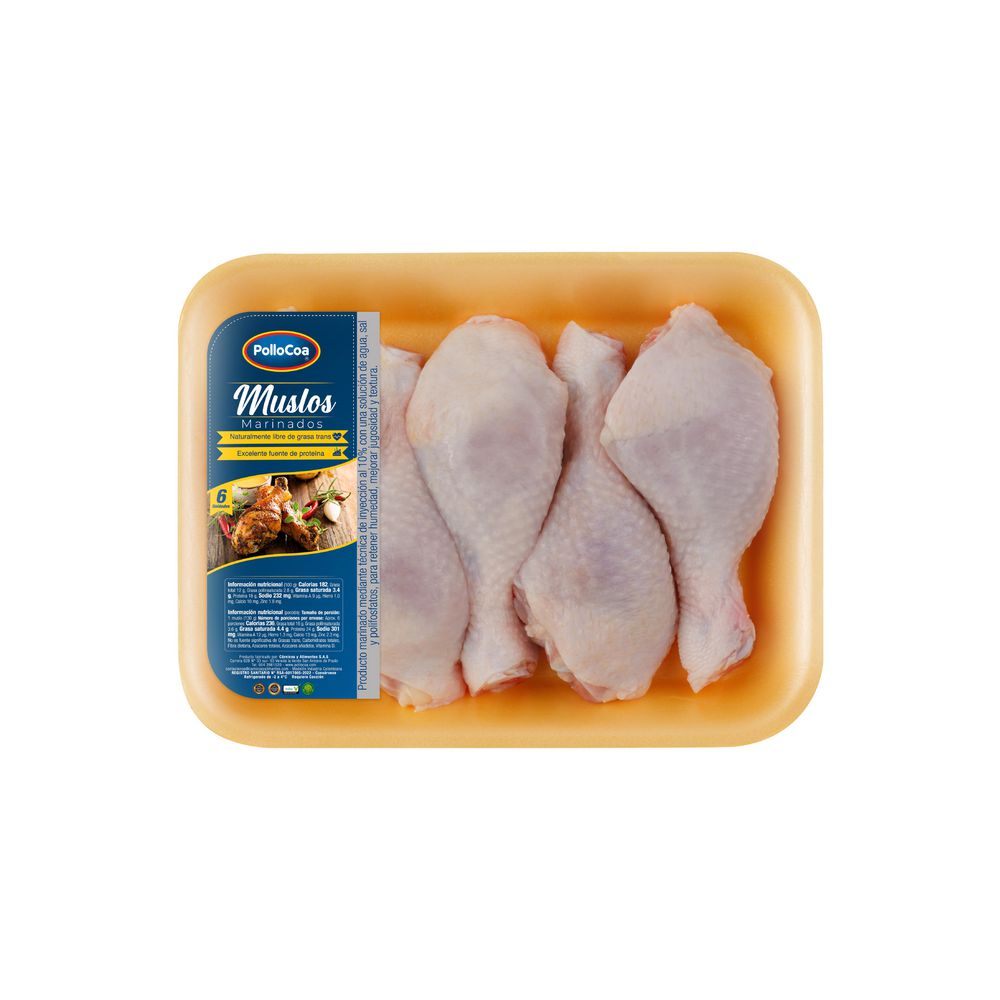 Muslos o piernas de pollo POLLOCOA marinada  x6und img #2