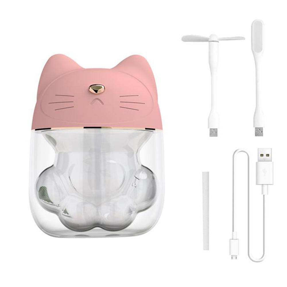 Humidificador de Gato con ventilador y linterna rosado img #1