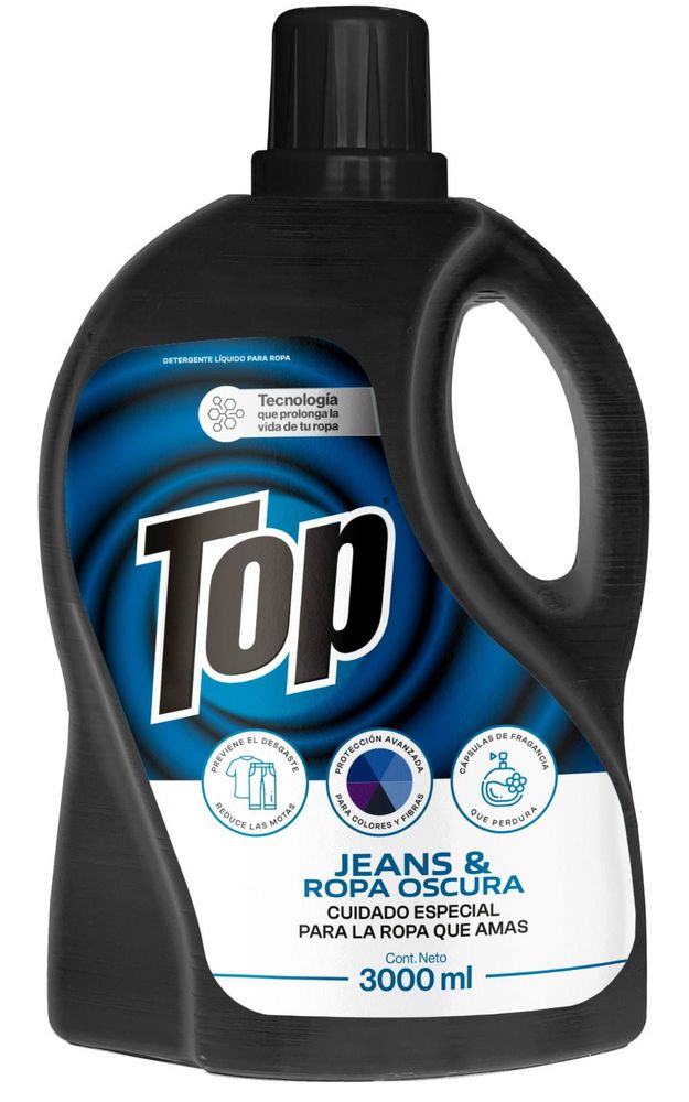 Detergente líquido TOP jeans & ropa oscura (3000  ml) img #2