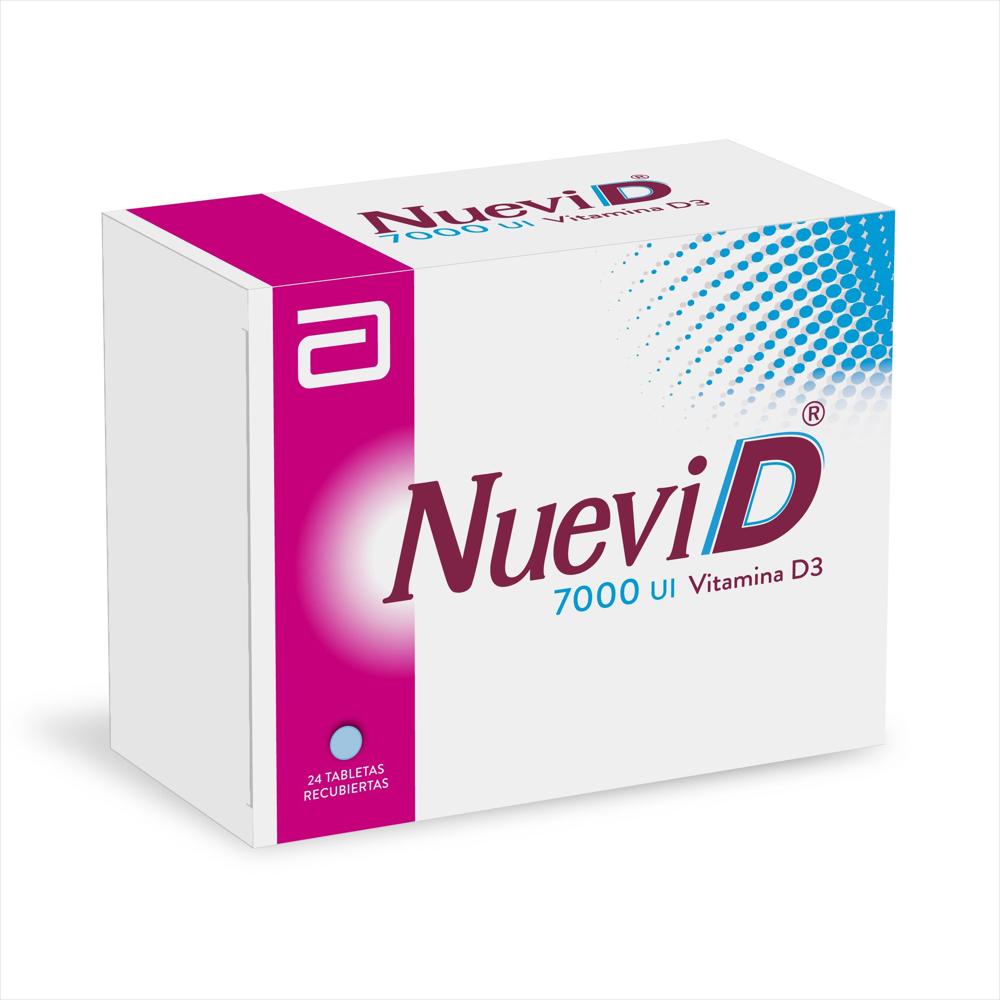 Nuevid Vitamina D (Colecalciferol) 7000Ui Tab Oral Caj 24 Tab 1 U img #1