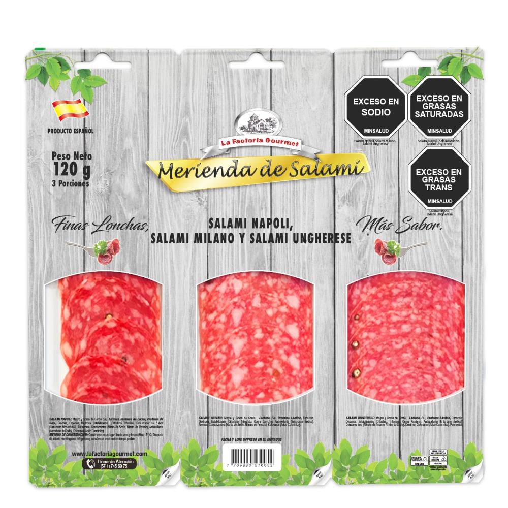 Salami LA FACTORIA GOURMET mix surtido (120  gr) img #1