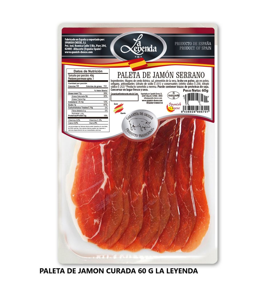 Jamón serrano Spanish Cheese curado (60  gr) img #1