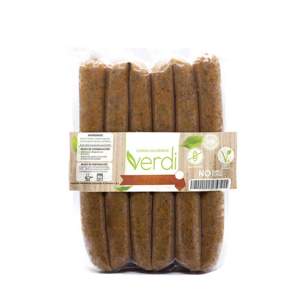 Salchicha VERDI a base de vegetales (320  gr) img #1