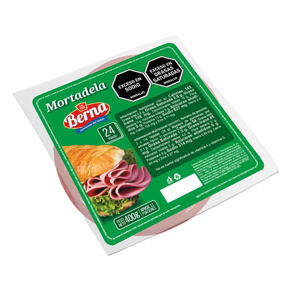 Mortadela Res BERNA 400  gr img #1