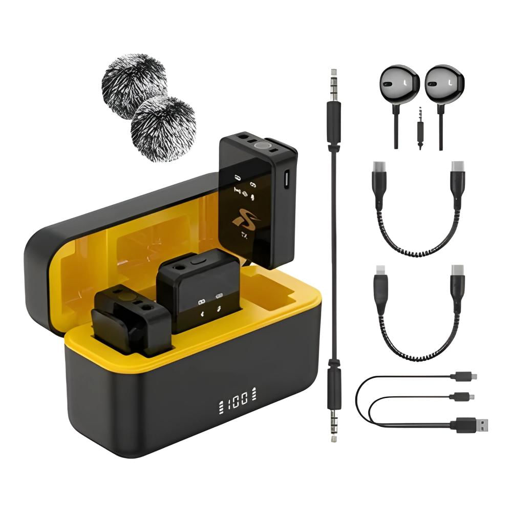 Microfono Solapa Inalámbrico 3 En 1 Para Iphone Android Sx12 img #1