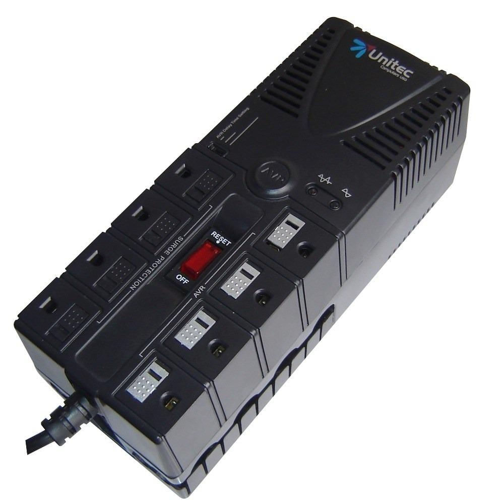 Regulador De Voltaje 8 Tomas Unitec U 1200 Supresor De Picos img #1