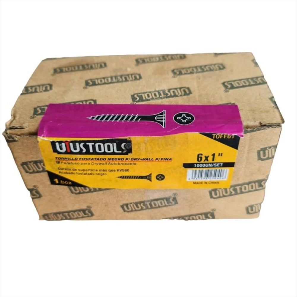 1.000 Tornillos Negros 6'' X 1'' Para Drywall Uyustools img #3