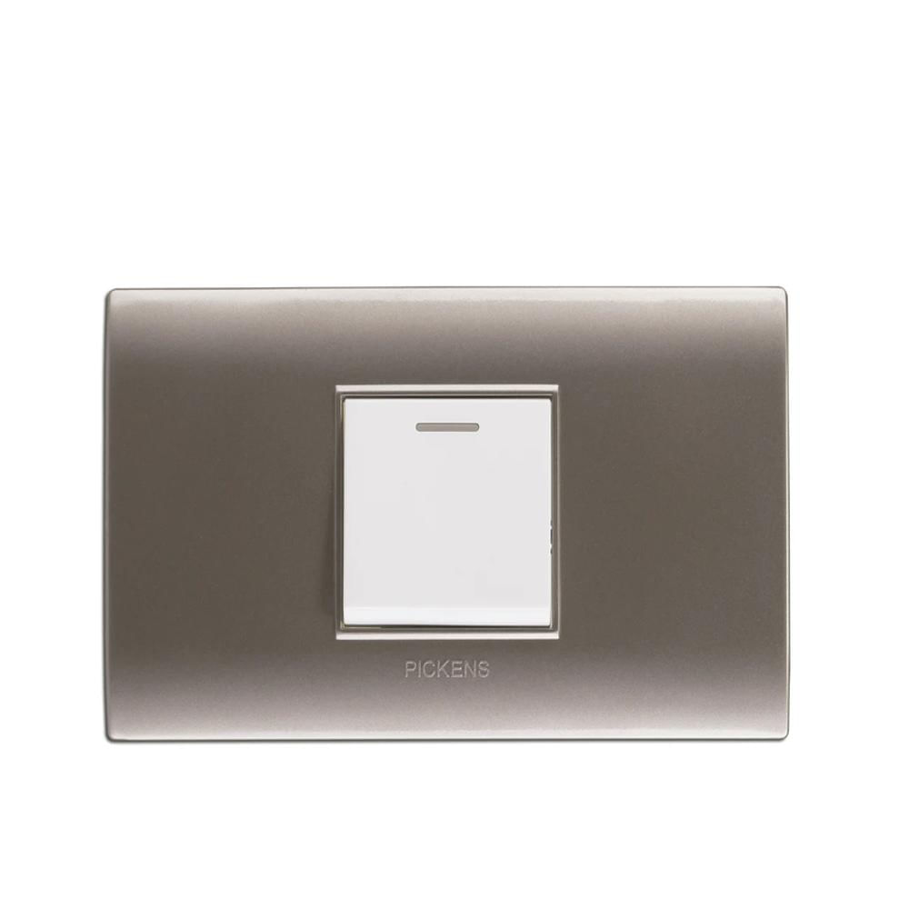 Interruptor Sencillo Lujo Acero Inox img #1