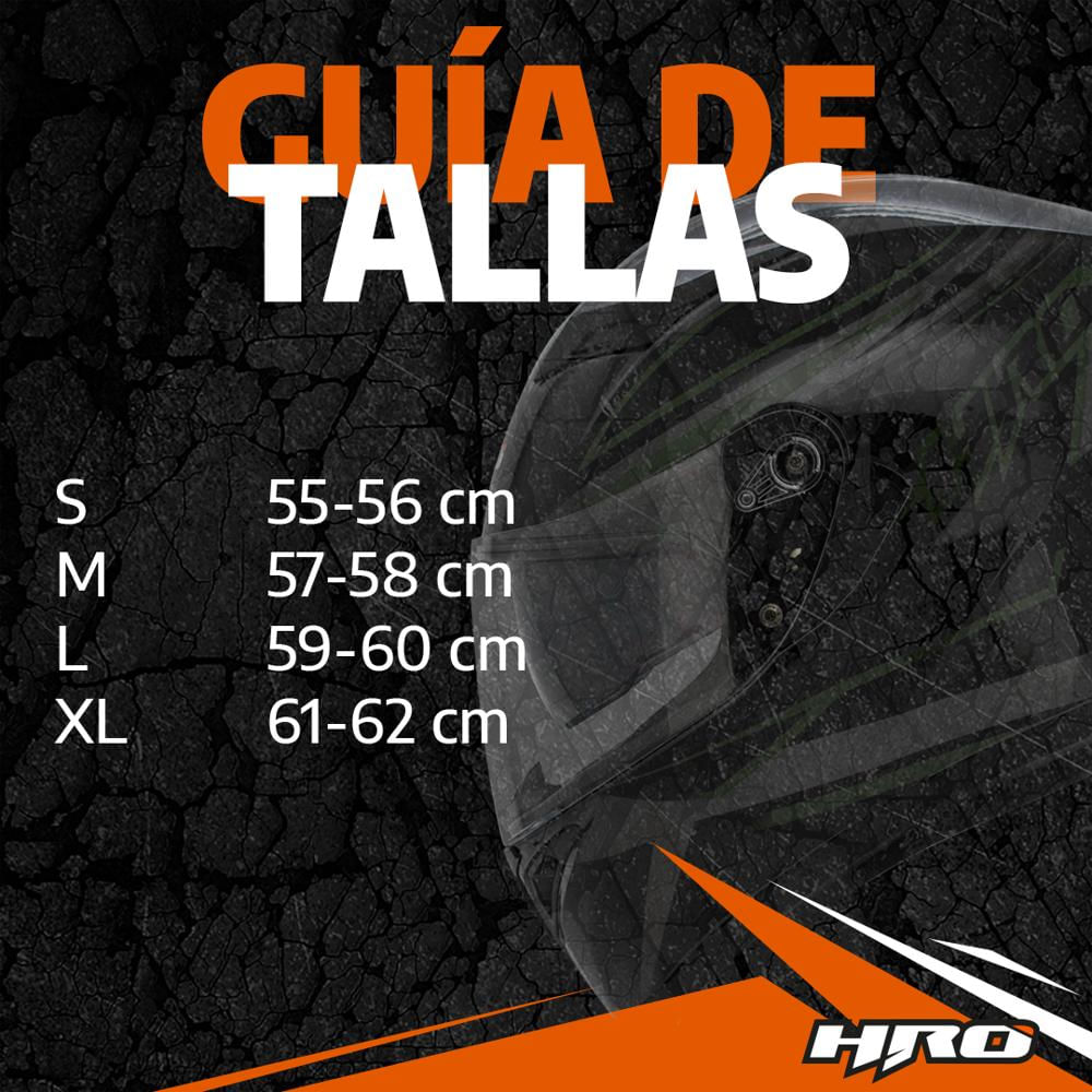 Casco Integral Hro 511 Solid Negro Mate Visor Humo Talla S img #2