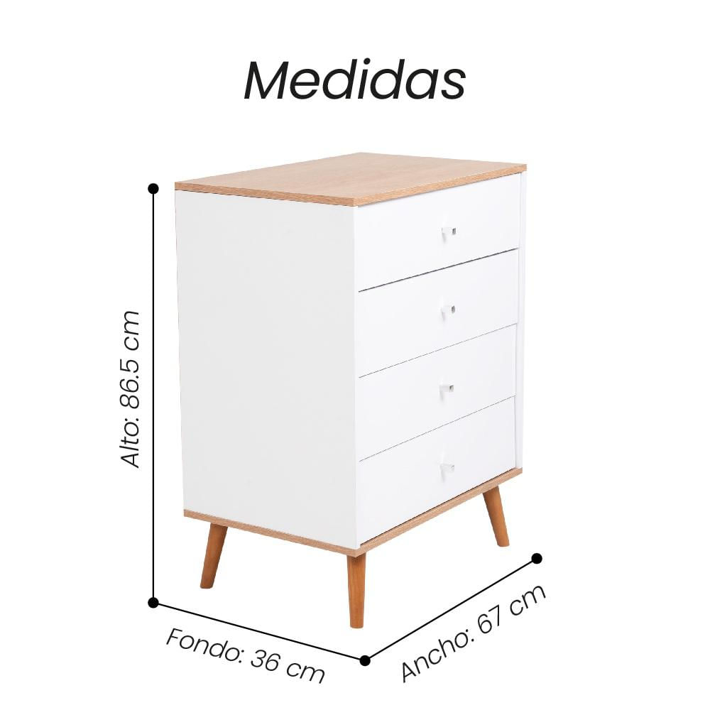 Comoda Blanco 4 Cajones Denali img #5