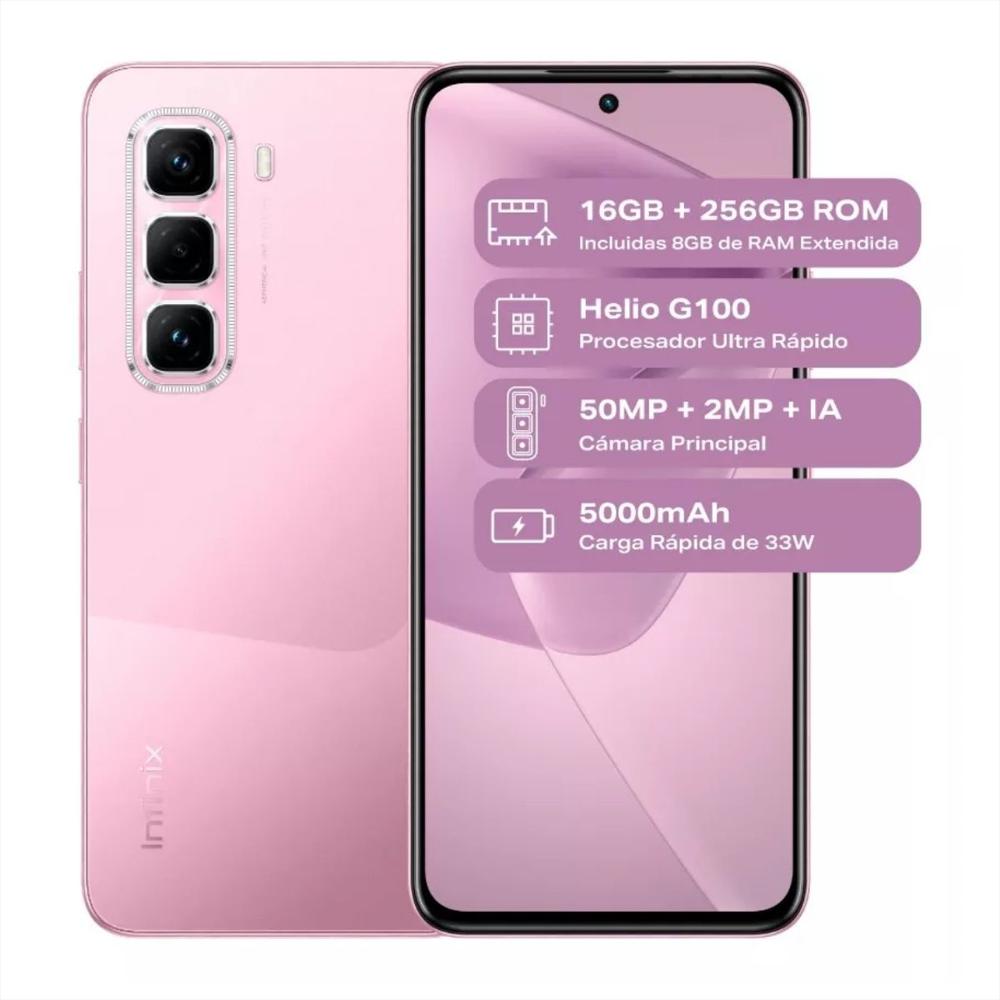 Celular Infinix Hot 50 Pro 256 Gb 8+8 Ram 4G Rosa img #1