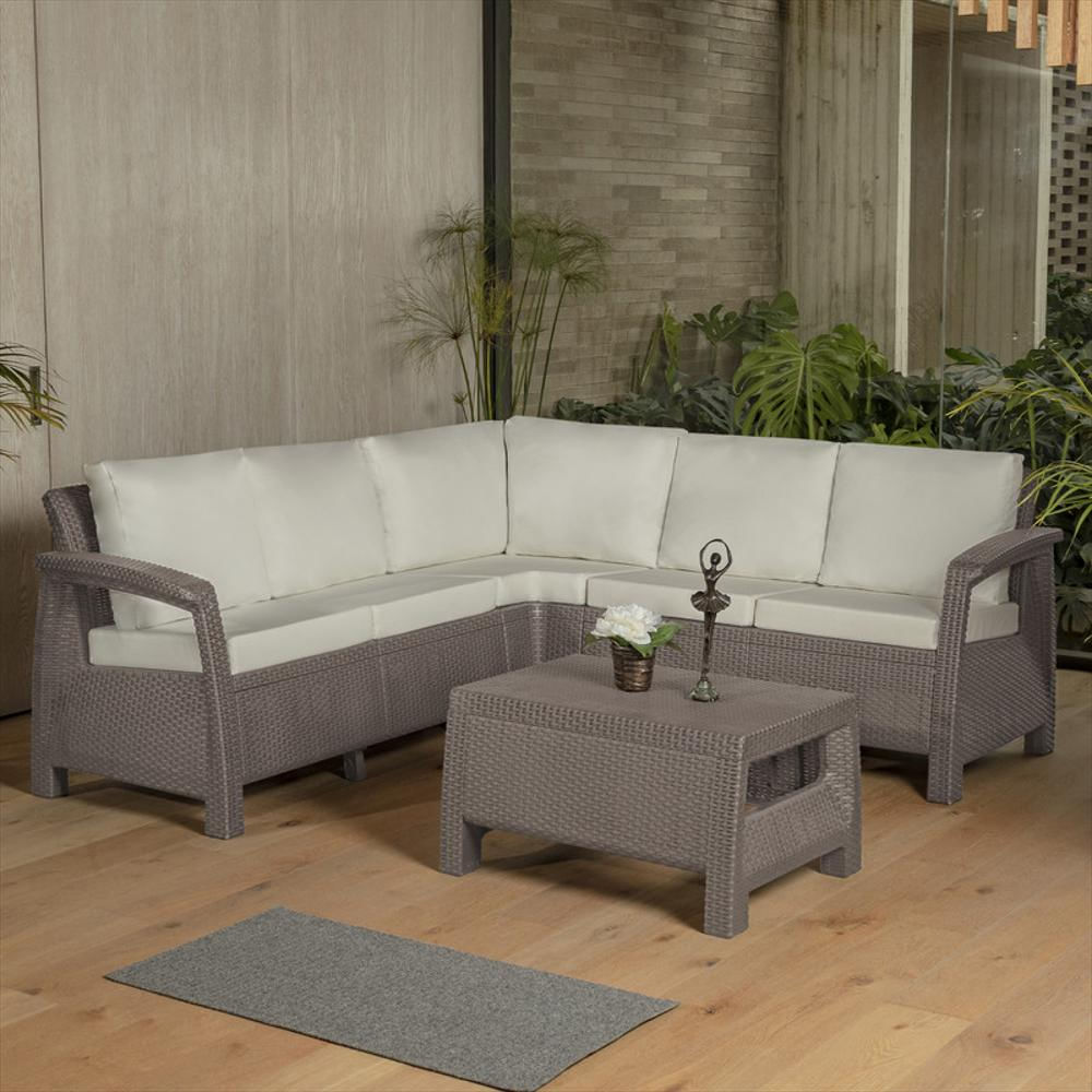 Sala Muebles Para Exterior E Interior Tipo Ratan Taupe Mq img #2