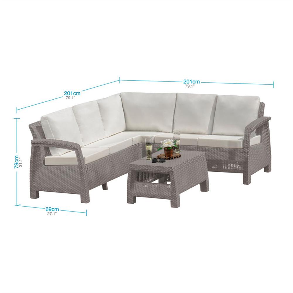 Sala Muebles Para Exterior E Interior Tipo Ratan Taupe Mq img #3