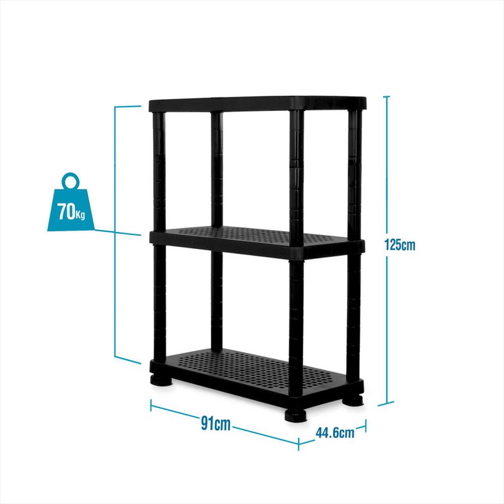 Estanteria Modular 3 Niveles Negra Marca Mq img #4
