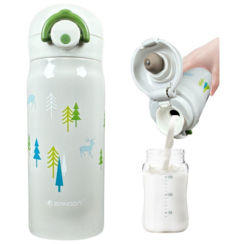 Termo Térmico Acero Antiderrame Infantil Para Bebes 350 Ml Verde img #1