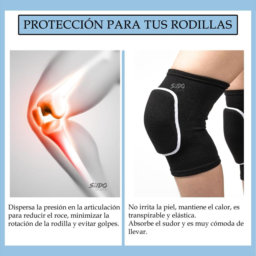 Rodilleras Deportivas X2 Voleibol Patinaje Basquet Multiusos img #4