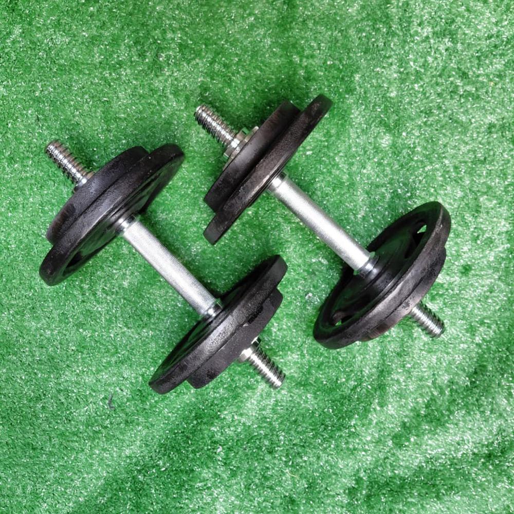 Kit Pesas Mancuernas 40 Kg + Rusa Ajustable Gym Acero Hierro img #5