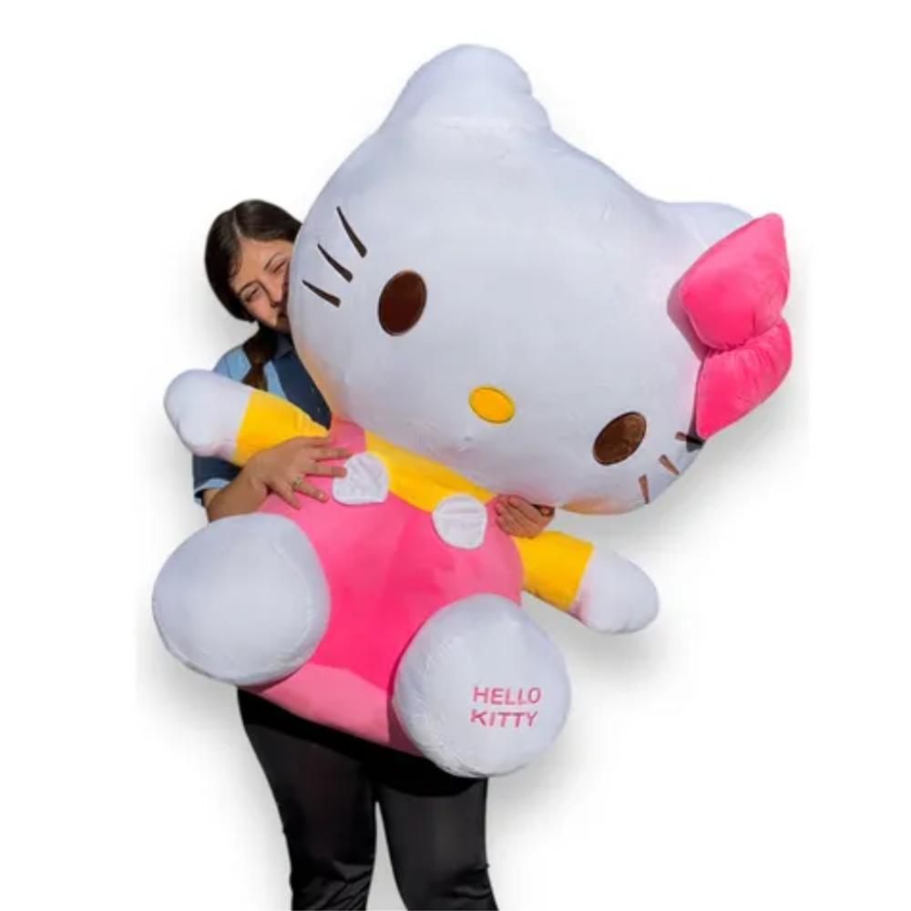 Peluche Hello Kitty Gigante 110Cms Perfumada Con Moño Y 3 Globos Juguete Niñas img #2