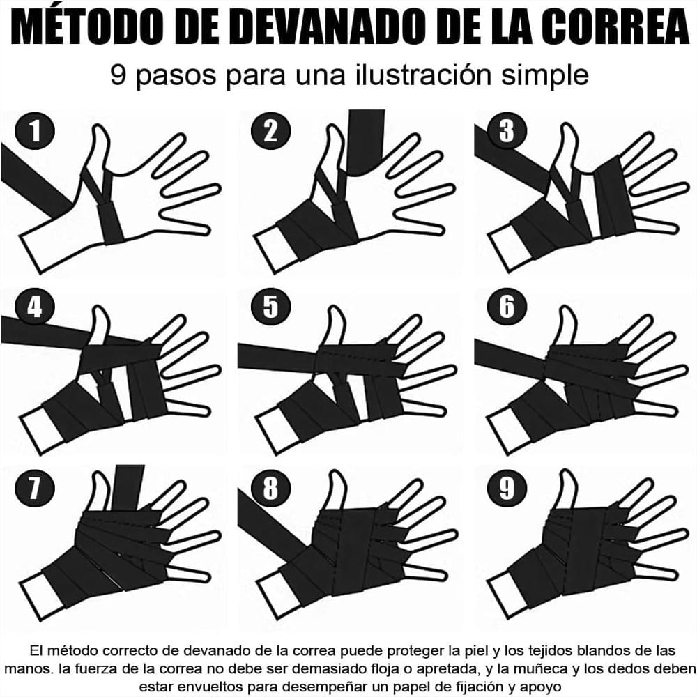 Vendas Boxeo X 2 Protectoras Artes Marciales Envoltura Mano Azul img #4