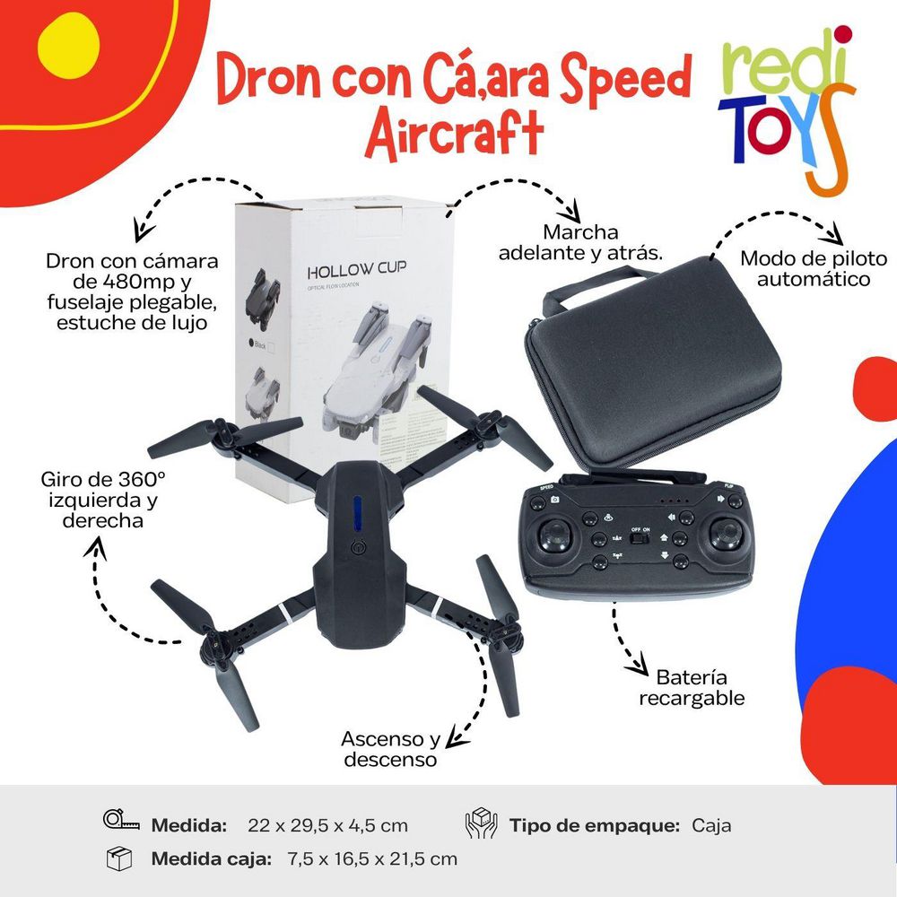 Drone Plegable Wifi Con Camara Y Comando Por Voz 22min Vuelo