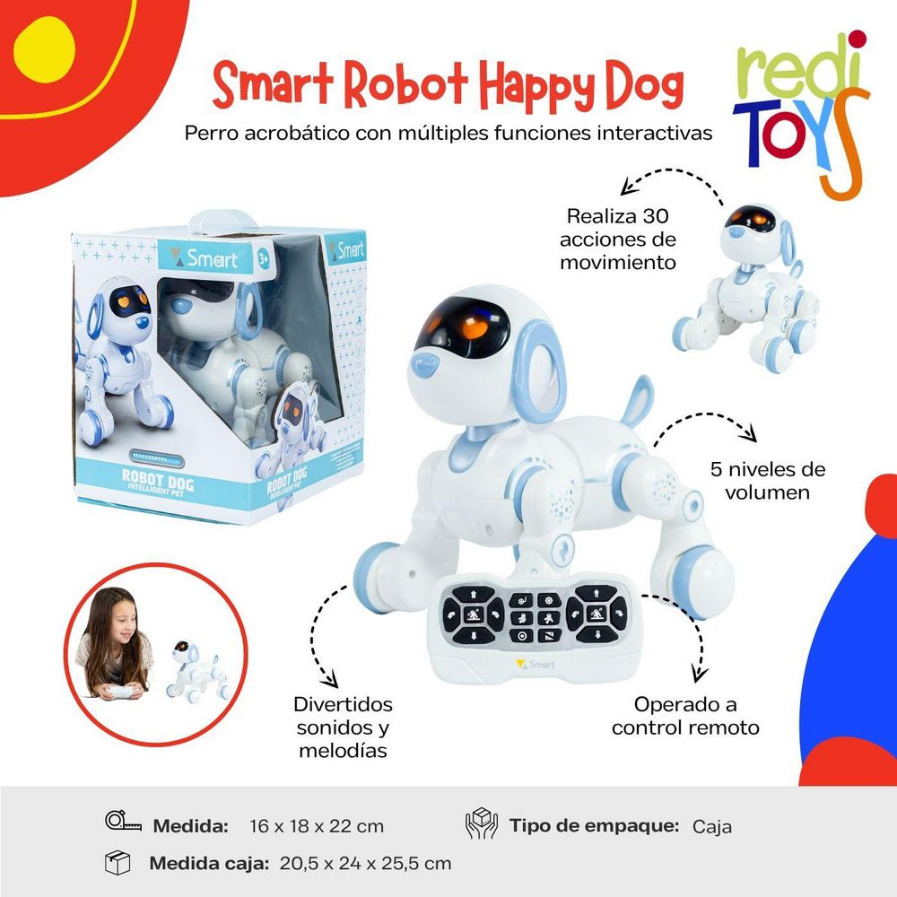 Juguete Perro Mecanico Interactivo Smart Robot Happy Dog REDITOYS img #3