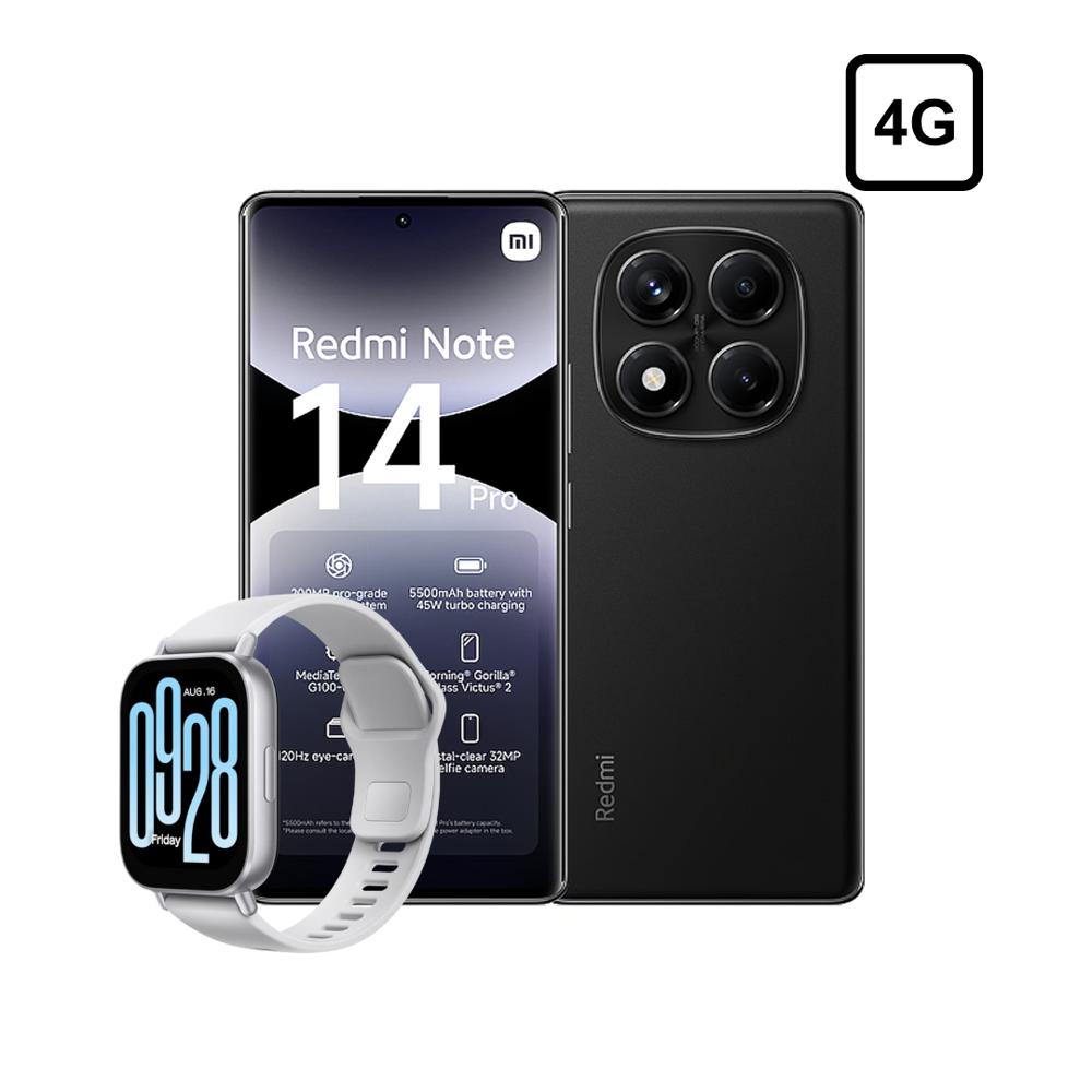 Celular Xiaomi Redmi Note 14 Pro 4G 256Gb Ram 8Gb Negro Ocaso + Reloj 5 Active img #1