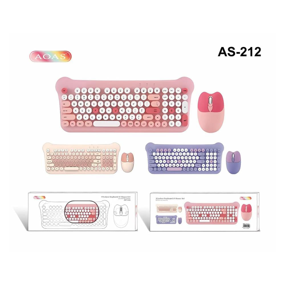 Combo Teclado Diseño Gato + Mouse Inalámbrico As 212 img #3