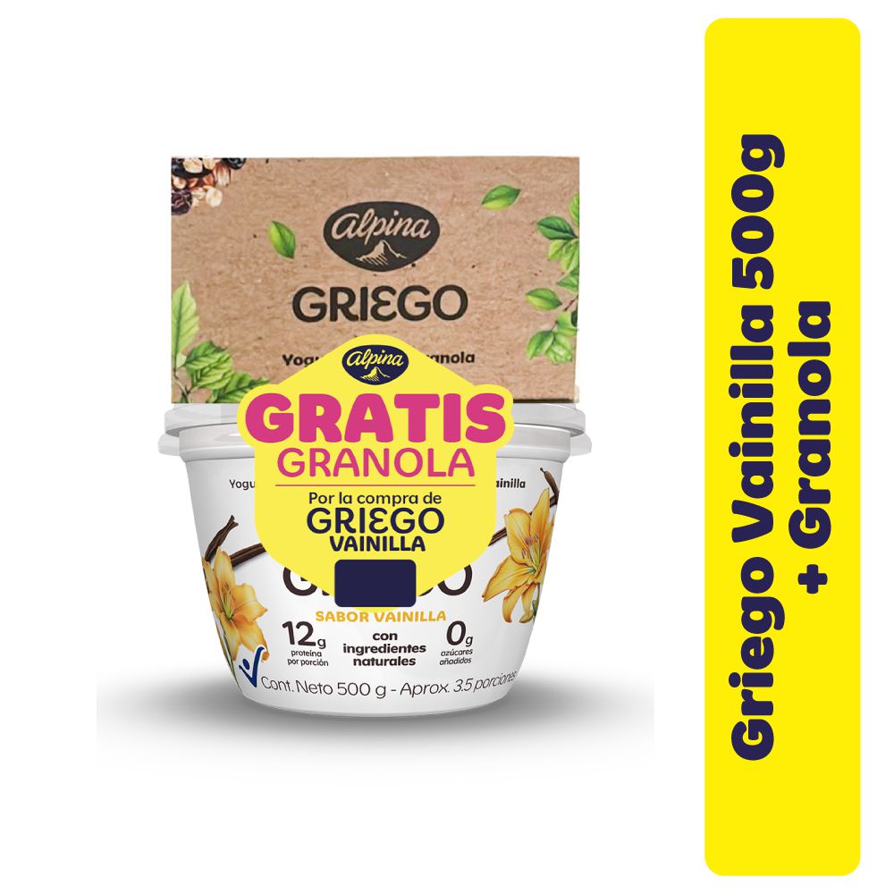 Yogurt griego ALPINA  + granola (500  gr) img #1