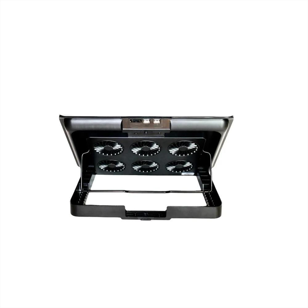 Base Refrigerante Xkim 6 Ventiladores 7 Posiciones 2 Usb Cool Xtreme Aluminio img #2