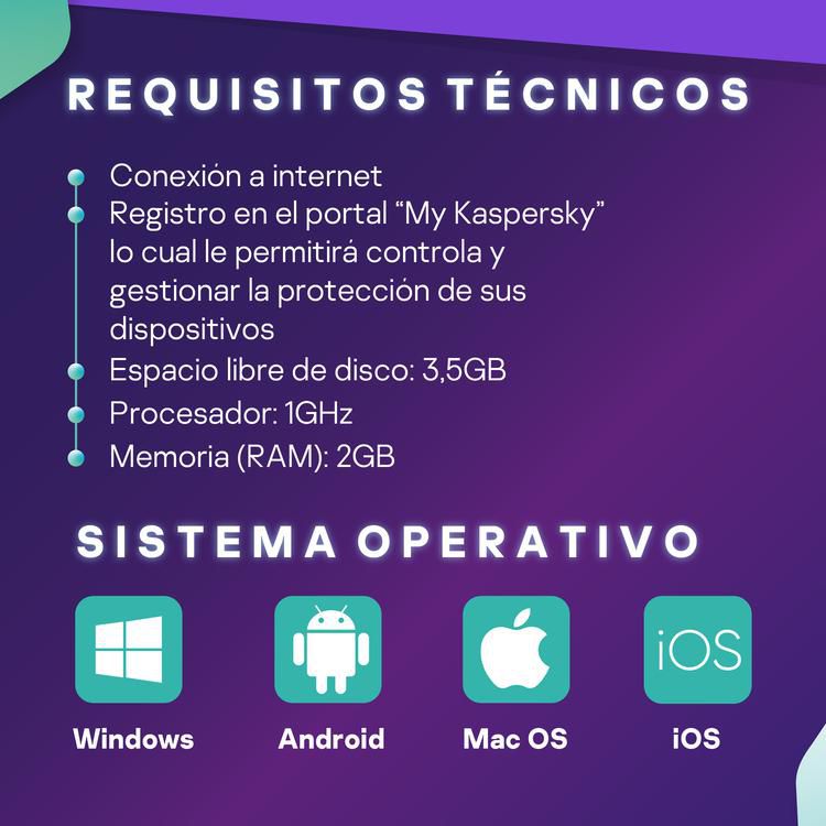 Antivirus Premium 2 años 1 Dispositivo KASPERSKY KL1047DDADS img #3