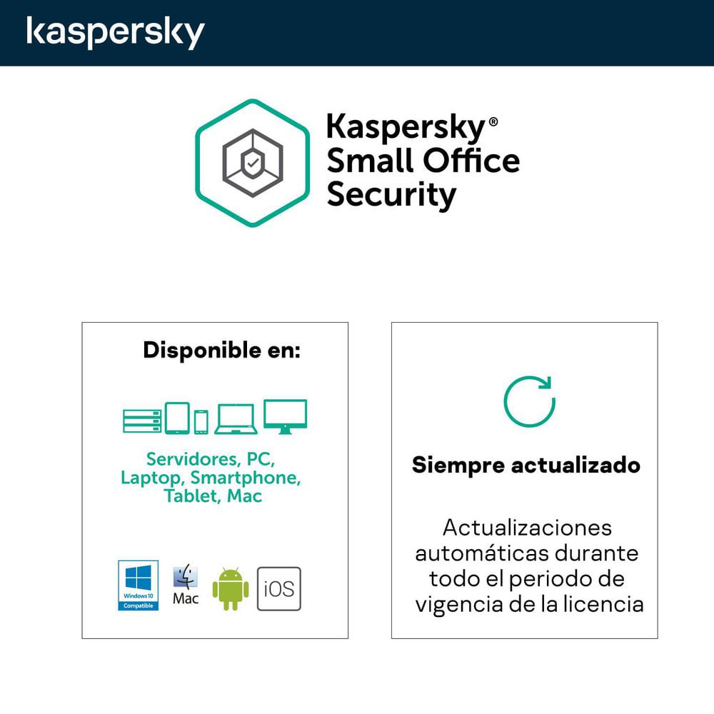 Antivirus Small Office 1 año 20 Dispositivos KASPERSKY Security KL4541DDNFS img #5